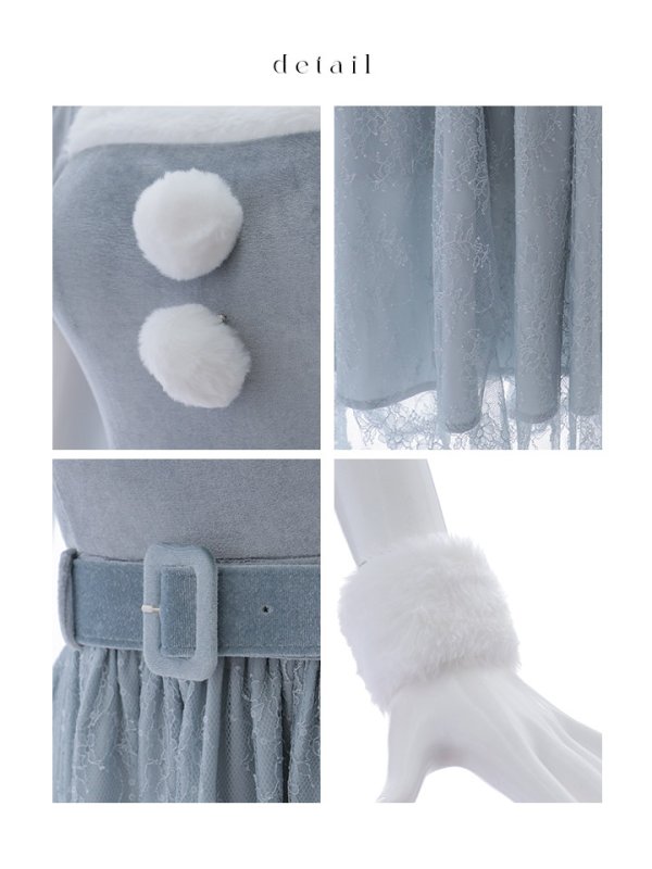 画像43: 【サンタセール！】【サンタコス 5点セット】【S-Mサイズ/2カラー】ベロアワンピースサンタ[YMT]