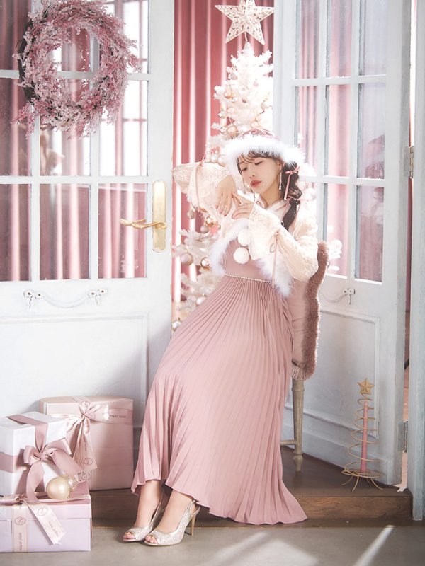 画像35: 【ノベルティ対象】【即日発送！】【サンタコス 4点セット】【S-Lサイズ/1カラー】ボレロ付きワンピースサンタ[OF01]