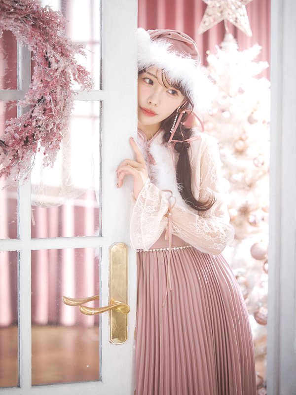 画像36: 【ノベルティ対象】【即日発送！】【サンタコス 4点セット】【S-Lサイズ/1カラー】ボレロ付きワンピースサンタ[OF01]