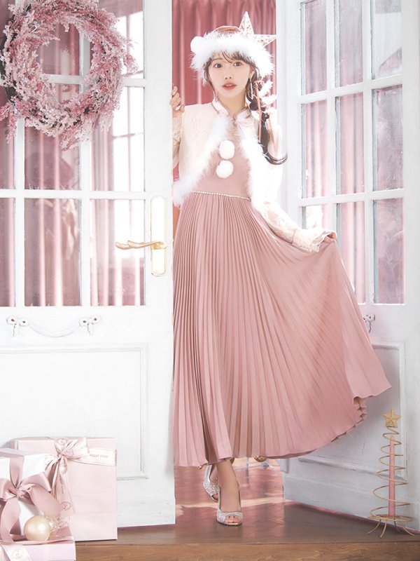 画像38: 【ノベルティ対象】【即日発送！】【サンタコス 4点セット】【S-Lサイズ/1カラー】ボレロ付きワンピースサンタ[OF01]