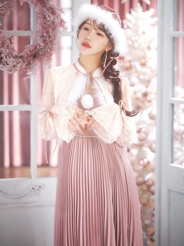 画像39: 【ノベルティ対象】【即日発送！】【サンタコス 4点セット】【S-Lサイズ/1カラー】ボレロ付きワンピースサンタ[OF01]