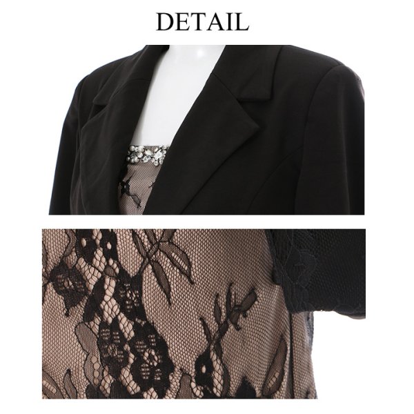 画像7: 値下げ！スーツ/ノースリーブレースワンピ/キャバドレス【S-XLサイズ/2カラー】[HC03]