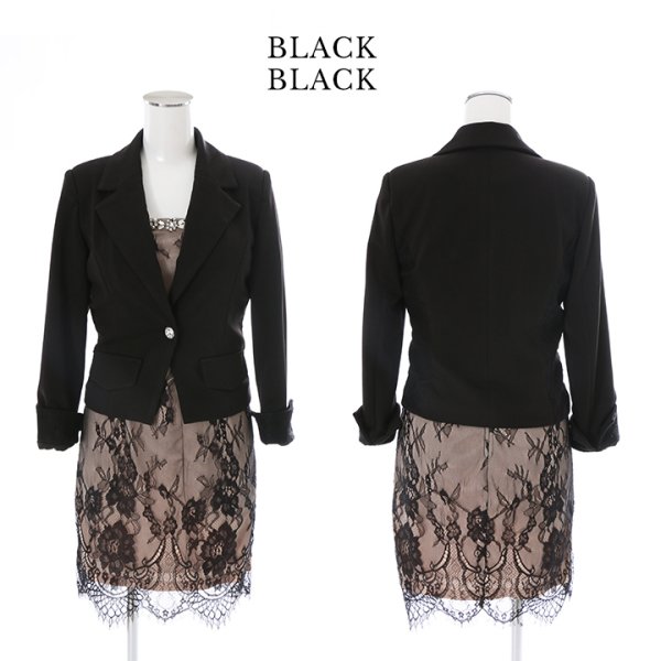 画像8: 値下げ！スーツ/ノースリーブレースワンピ/キャバドレス【S-XLサイズ/2カラー】[HC03]