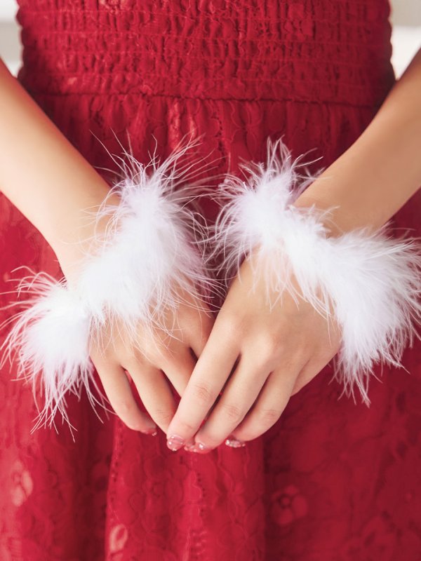 画像7: 【サンタセール！】【サンタコス 4点セット】【S-Lサイズ/1カラー】フラワーレースワンピースサンタ[YMT]