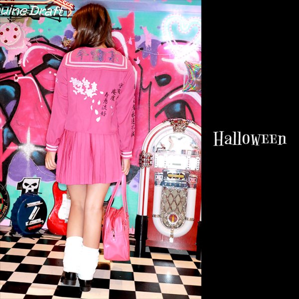画像5: 【即日発送！】【ハロウィン】ピンクJK/女子高生/セーラー服コスプレセット【ハロウィン3点セット】【S-Lサイズ/1カラー】[HC02]