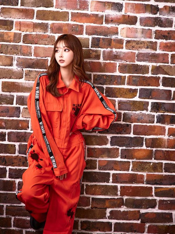 画像9: 【即日発送】オレンジ囚人/プリズナーガール/ミリタリーコスプレ/ユニセックス【sugar nineハロウィンコスプレ2点セット】【S?XXLサイズ/1カラー】【HC02】