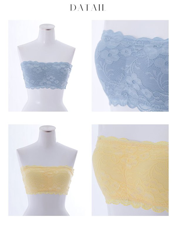 画像5: レースチューブトップ/ベアトップ/フリーブラ/インナー【Fサイズ/4カラー】 【OF08】0818SB