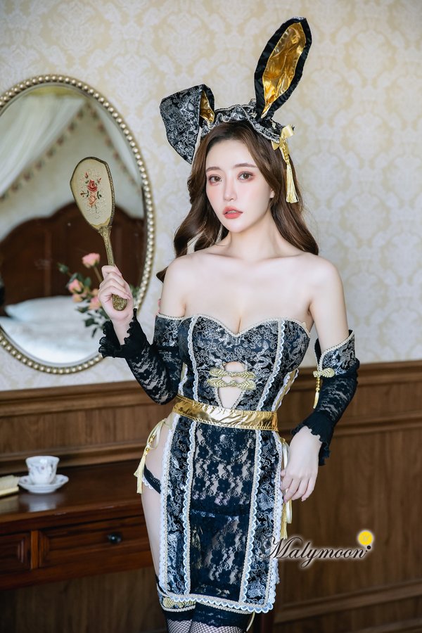 画像6: 【即日発送】チャイナバニーガール《高級コスランジェリー9点セット》【Dreamy Doll Premium/ドリーミードールプレミアム】【フリーサイズ/2カラー】[HC02]