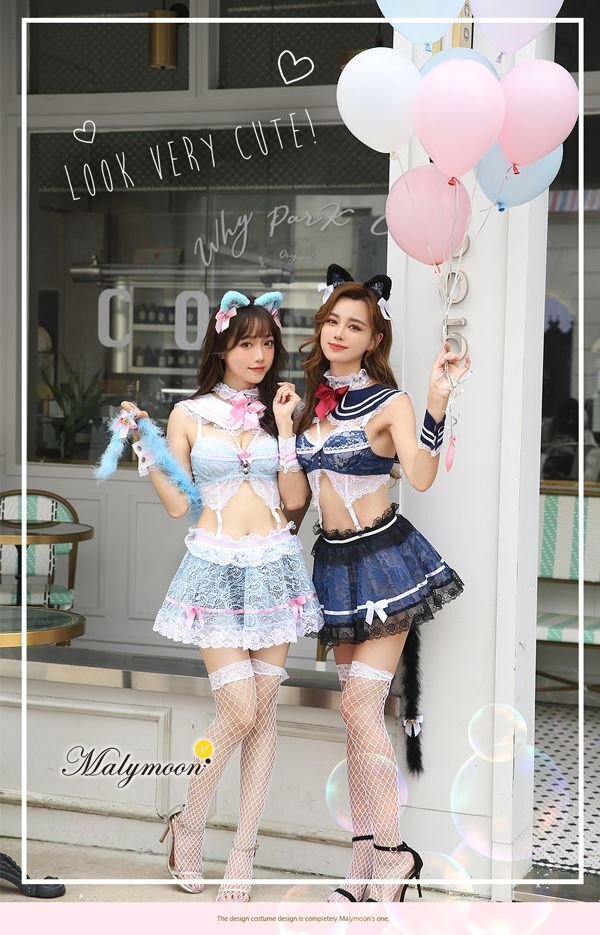 画像2: 【即日発送】キャットセーラー《ハロウィンコスプレ7点セット》【Dreamy Doll/ドリーミードール】【フリーサイズ/2カラー】[HC02]