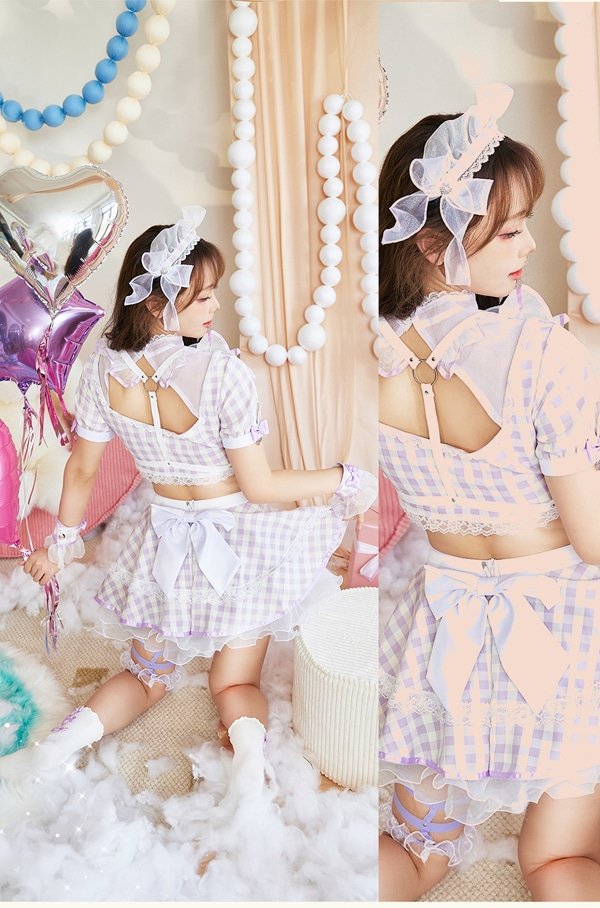 画像14: 【即日発送】ハーネスポップギンガムチェックメイド【マリームーン】【ハロウィンコスプレ8点セット】【フリーサイズ/3カラー】[OF04]