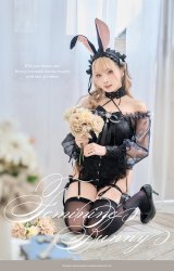 【即日発送】ロマンティックムードバニー【マリームーン】【ハロウィンコスプレ6点セット】【フリーサイズ/2カラー】[OF04]