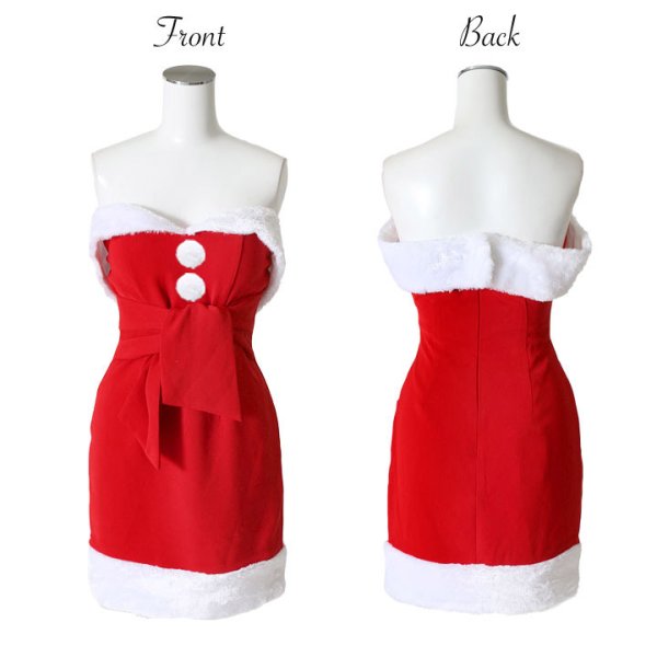 画像9: 【即日発送】【X'mas4点セット】ウエストリボンサンタコスプレ[YMT]