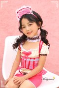 【即日発送】アメリカンウェイトレキッズ女の子用（子供衣装ピンク）《ハロウィンコスプレ3点セット》【Malymoon/マリームーン】[HC02] 3540kidsML