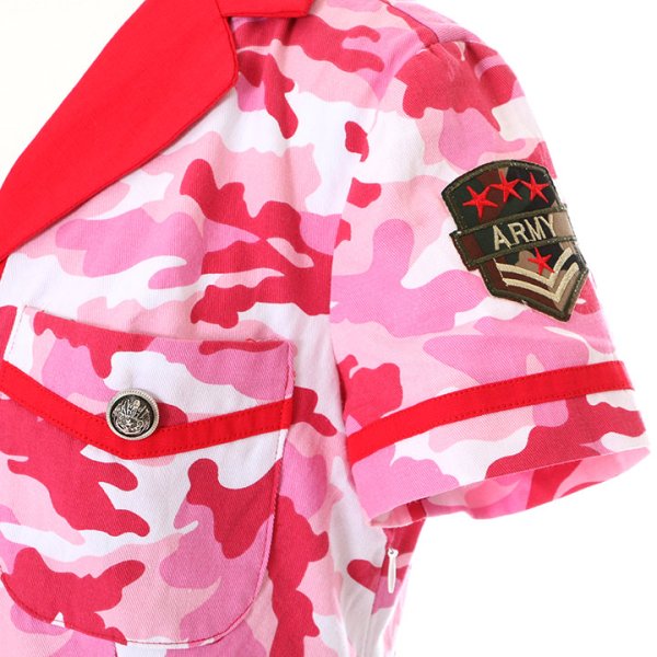 画像8: 【値下げ！】SALE！【ハロウィンコスプレ3点セット】ピンクアーミーワンピース【S-XLサイズ/1カラー】（STEE06 W）[HC02]