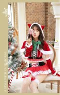 【即日発送】【クリスマスコスプレ7点セット】【Malymoon/マリームーン】ネコ耳ケープサンタ【フリーサイズ/1カラー】[YMT]