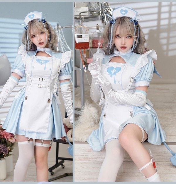 画像13: 【即日発送】デビルハーネスナース【マリームーン】【ハロウィンコスプレ9点セット】【フリーサイズ/2カラー】[HC03]