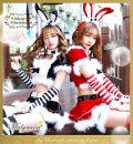 【即日発送】【クリスマスコスプレ8点セット】【Malymoon/マリームーン】バニーサンタクロースコスチューム【フリーサイズ/2カラー】[YMT]