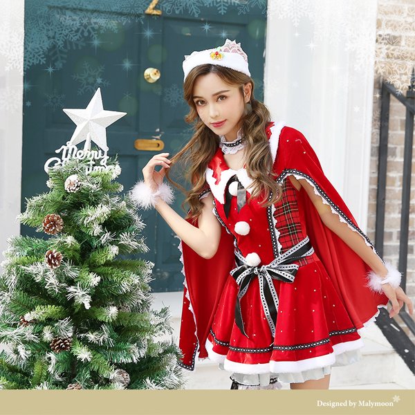 画像4: 【即日発送】【クリスマスコスプレ7点セット】【Malymoon/マリームーン】マントサンタクロース【フリーサイズ/1カラー】[OF03]