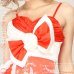画像2: 値下げ！【高級ドレスSALE】胸元ビックリボン*ローズレースの中ミニドレス (2)