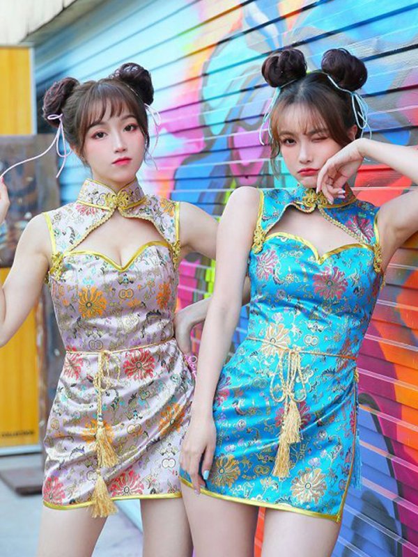 画像3: 【即日発送】セクシーチャイナドレス5カラー《ハロウィンコスプレ4点セット》【Malymoon/マリームーン】[HC03]