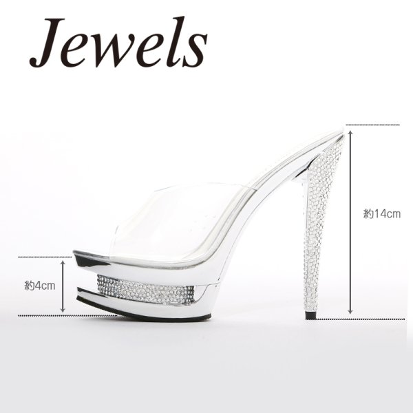 画像10: 再入荷!繊細ストーンが美しく魅せるゴージャス仕様☆ストーンヒールサンダル[OF02]