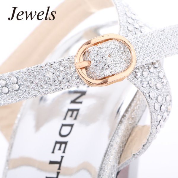 画像8: 再入荷!輝くビジューがぎっしり敷き詰められたRichな優秀ストラップサンダル☆[OF02]