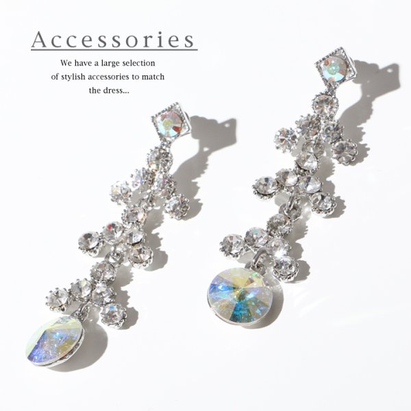 画像4: 【アクセサリー：ネックレス】【ネックレス・ピアスセット】2color / ビジューネックレスピアスセット[OF02-U]