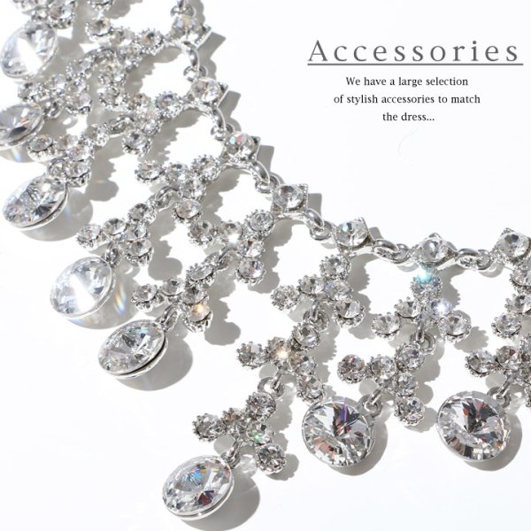 画像5: 【アクセサリー：ネックレス】【ネックレス・ピアスセット】2color / ビジューネックレスピアスセット[OF02-U]