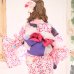 画像5: 【浴衣SALE】SALE!【浴衣】小花桜模様浴衣セット（Yheko030WH/Yhimo201/19obi-7/CG-17-P）[OF01]