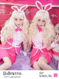 【値下げ！】【即日発送】【ハロウィンコスプレ5点セット】ピンクドールバニー【S-XLサイズ/1カラー】（ W001795/ SAMU20P）[HC02]