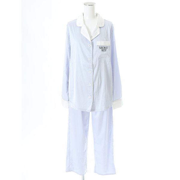 画像8: 【ルームウェア】シルクタッチサテンシャツパジャマ | ロングパンツタイプ[HC02]