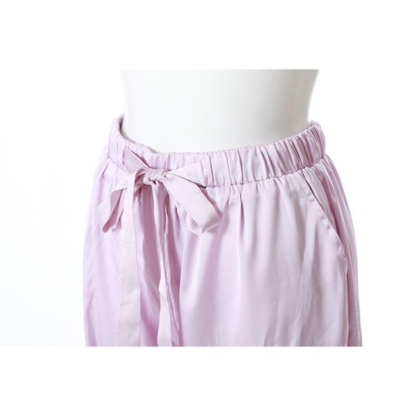 画像11: 【ルームウェア】シルクタッチサテンシャツパジャマ | ロングパンツタイプ[HC02]