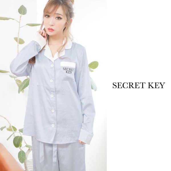 画像7: 【ルームウェア】シルクタッチサテンシャツパジャマ | ロングパンツタイプ[HC02]