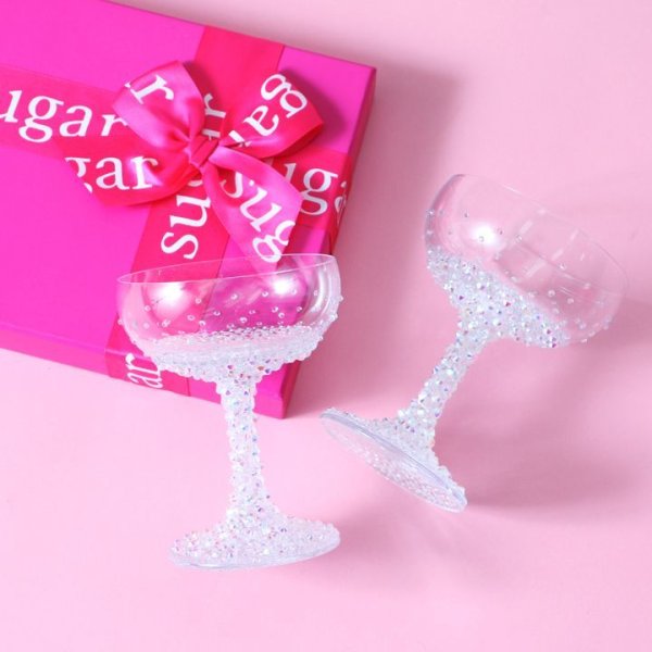 画像8: 【雑貨:グラス】【sugarシャンパングラス】キラキラと光るビジューが散りばめられたシャンパングラス【HC02】