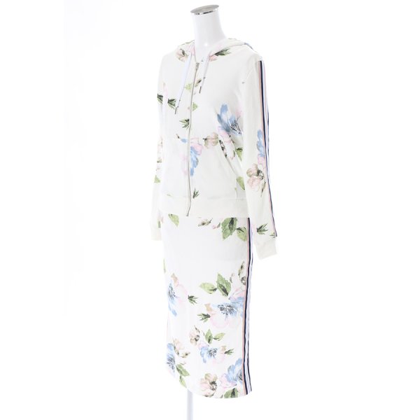 画像11: 【ルームウェア：セットアップ】SALEサイドライン×フラワーパーカー/ジャージ/スウェット/部屋着/パジャマ/ロングスカート / セットアップルームウェア[HC02]