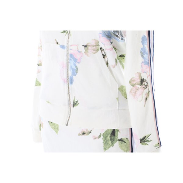 画像14: 【ルームウェア：セットアップ】SALEサイドライン×フラワーパーカー/ジャージ/スウェット/部屋着/パジャマ/ロングスカート / セットアップルームウェア[HC02]