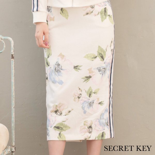 画像7: 【ルームウェア：セットアップ】SALEサイドライン×フラワーパーカー/ジャージ/スウェット/部屋着/パジャマ/ロングスカート / セットアップルームウェア[HC02]