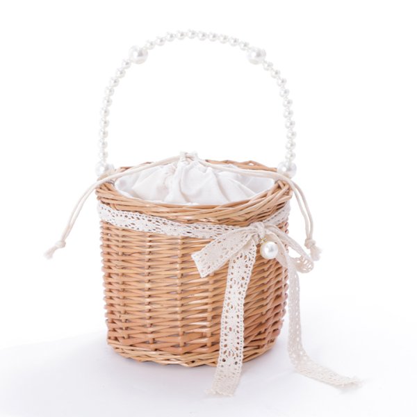 画像6: 【即日発送】パールハンドルラウンドカゴバッグ【YMT】