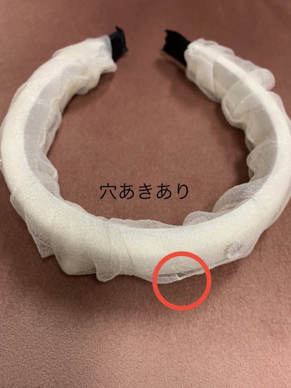 画像2: 【訳あり商品】★一部穴あきあり★【アクセサリー：カチューシャ】チュールカチューシャ/ビジュー/パール【Fサイズ/2カラー】[OF03] 【A】