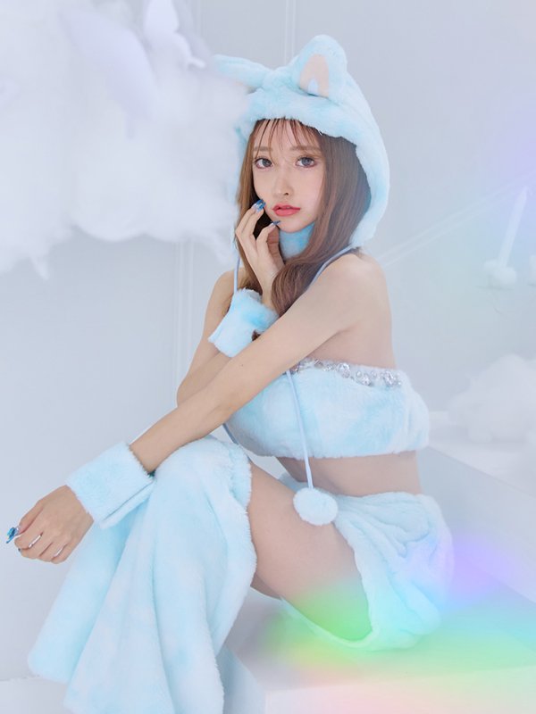 画像4: 【即日発送】【ハロウィン】パステルもこもこバニー【コスプレ7点セット】【フリーサイズ/6カラー】[HC03]