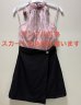 画像2: 【アウトレット】送料無料!バイカラー/アメリカンスリーブ/シアー/ビジュー/シフォン/ハイウエスト/キャバドレス【Sサイズ/1カラー】[OF08] (2)