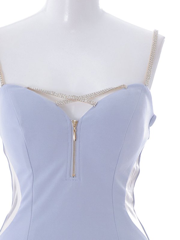 画像32: ワンカラー/ジップアップ/キャミ/サイドシアー/谷間見せ/背中見せ/タイト/ミニドレス/キャバドレス 【S-Mサイズ/5カラー】[HC02-X] 【SB】dzw