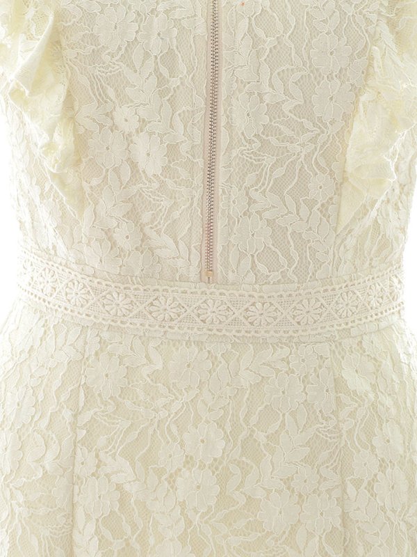 画像26: マーメイドワンピースドレス/花柄刺繍レース/フリル/谷間見せ/背中隠し/ミディアムドレス/キャバドレス【S-Lサイズ/4カラー】[OF01-X]【SB】dzw