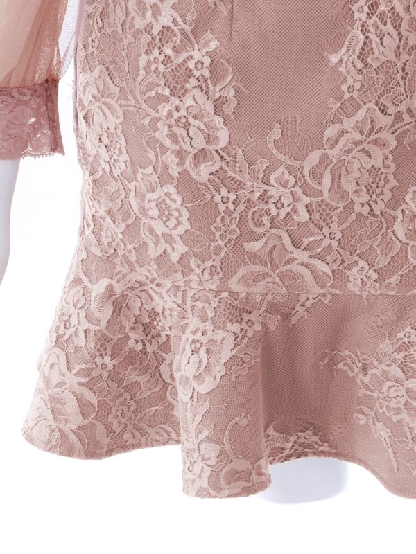 画像29: 新色登場!花柄刺繍レースドレス/マーメイド/フロントファスナー/ノースリーブ/ウエスト魅せ/肌魅せ/谷間見せ/ミニドレス/キャバドレス【S-XLサイズ/4カラー】[OF01-X] 【SB】dzw