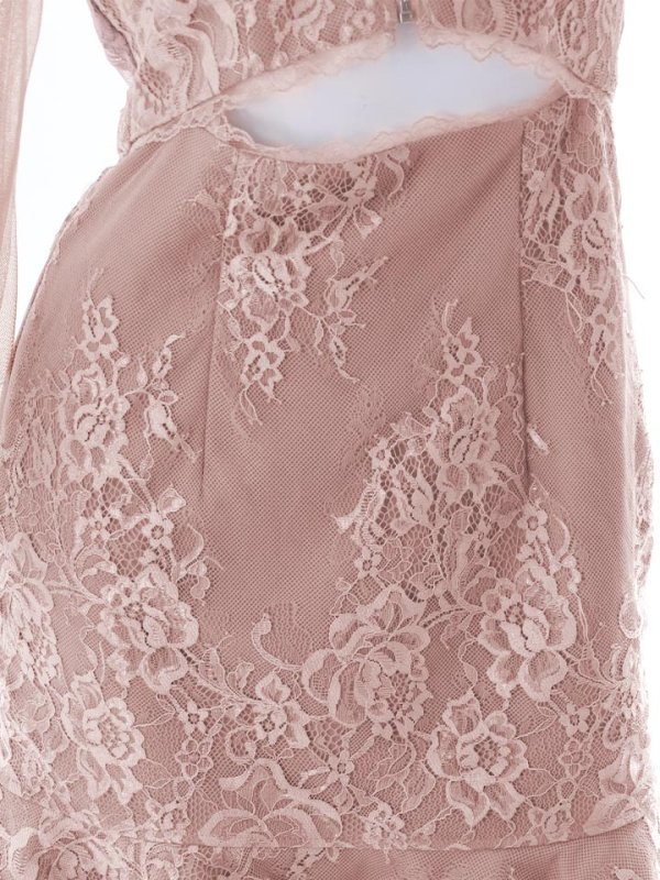 画像28: 新色登場!花柄刺繍レースドレス/マーメイド/フロントファスナー/ノースリーブ/ウエスト魅せ/肌魅せ/谷間見せ/ミニドレス/キャバドレス【S-XLサイズ/4カラー】[OF01-X] 【SB】dzw