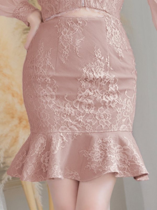 画像8: 花柄刺繍レースドレス/マーメイド/フロントファスナー/ノースリーブ/ウエスト魅せ/肌魅せ/谷間見せ/ミニドレス/キャバドレス【S-XLサイズ/4カラー】[OF01-X] 【SB】dzw