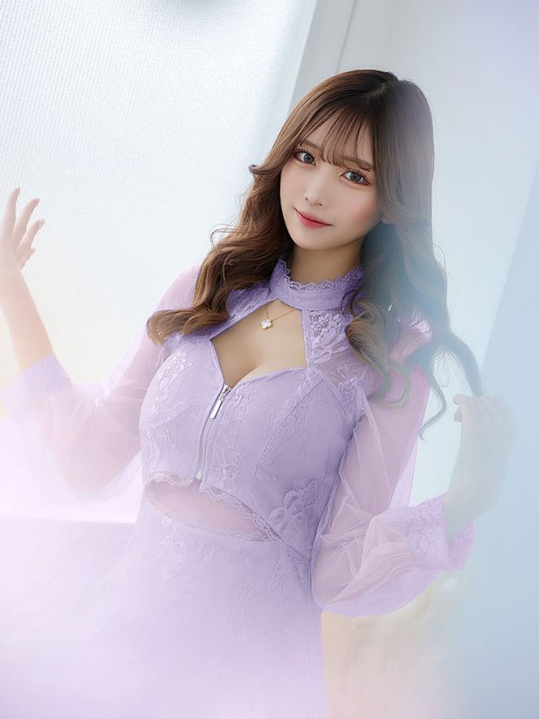 画像17: 新色登場!花柄刺繍レースドレス/マーメイド/フロントファスナー/ノースリーブ/ウエスト魅せ/肌魅せ/谷間見せ/ミニドレス/キャバドレス【S-XLサイズ/4カラー】[OF01-X] 【SB】dzw