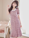 SALE!総レースマーメイドワンピースドレス/パール/胸元隠し/背中隠し/ミディアムドレス/マーメイド/キャバドレス【S-Lサイズ/2カラー】[OF04-X] 【SB】dzw