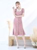 画像4: SALE!総レースマーメイドワンピースドレス/パール/胸元隠し/背中隠し/ミディアムドレス/マーメイド/キャバドレス【S-Lサイズ/2カラー】[OF04-X] 【SB】dzw