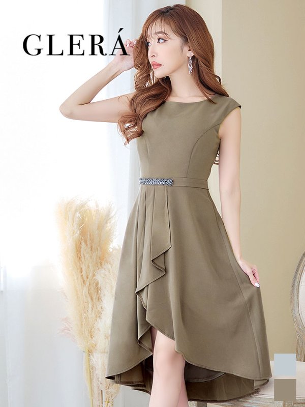 画像2: SALE!【Glera/グレイラ】ノースリーブワンピースドレス/ビジュー/胸元隠し/ミディアムドレス/キャバドレス【M-XLサイズ/2カラー】[OF04]【SB】dzw